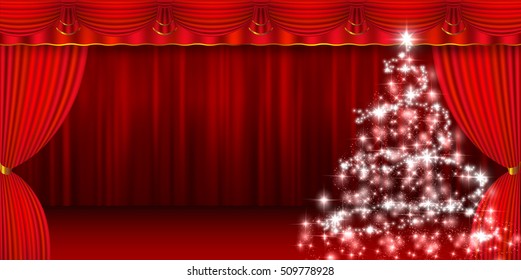 Christmas snow winter background