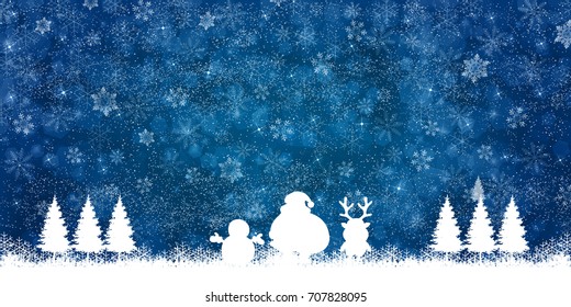 Christmas snow Winter background