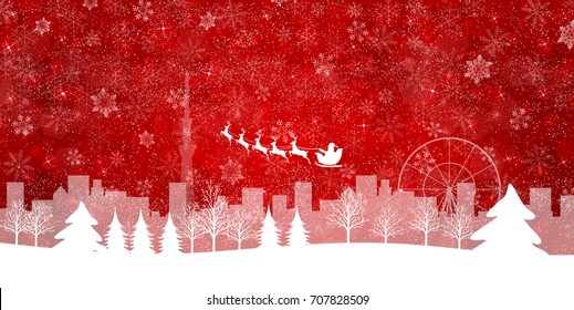 Christmas snow Winter background