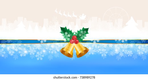 Christmas snow Winter background
