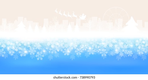 Christmas snow Winter background