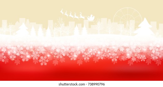 Christmas snow Winter background