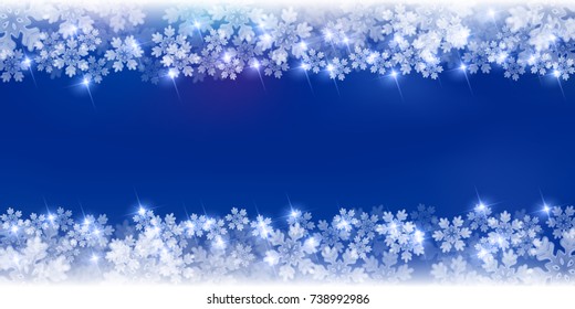 Christmas snow Winter background