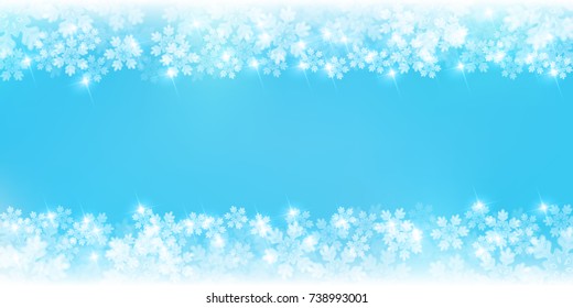 Christmas snow Winter background