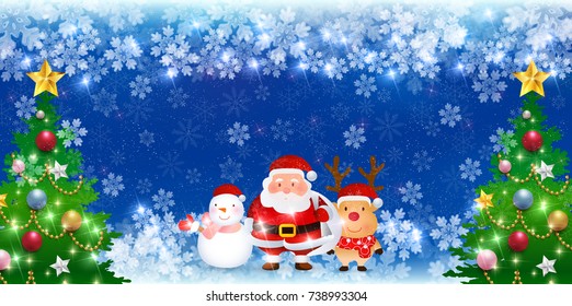 Christmas snow Winter background