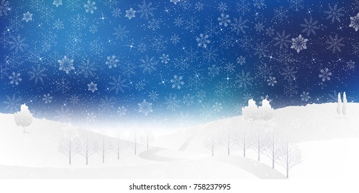 Christmas snow Winter background
