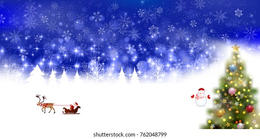 Christmas snow Winter background
