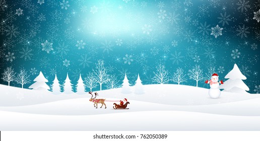 Christmas snow Winter background
