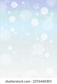 Nochebuena de invierno con luces de boquilla y copos de nieve