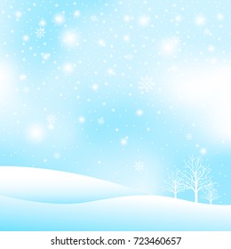 christmas snow and winter background vector illustration