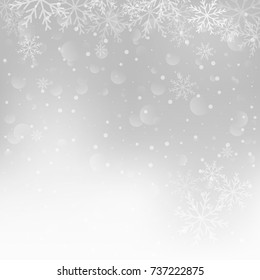 christmas snow and winter background vector illustration