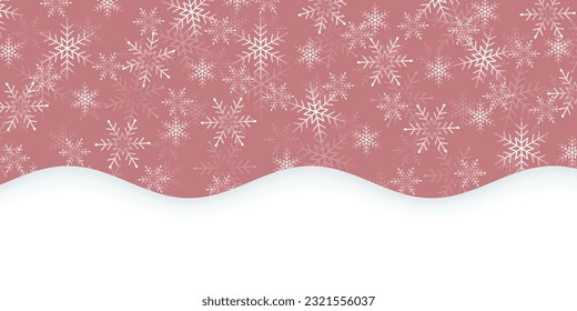 Fondo del paisaje invernal de nieve navideña
