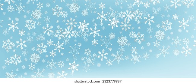 Fondo del paisaje invernal de nieve navideña