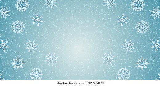 Fondo de invierno de nieve navideña