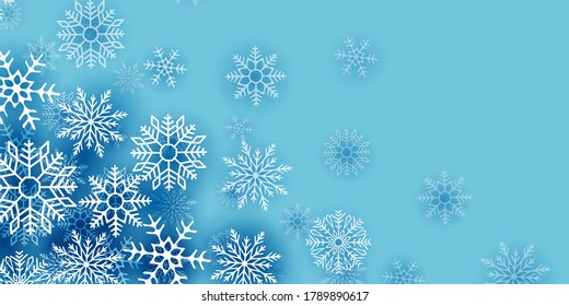 Fondo de invierno de nieve navideña