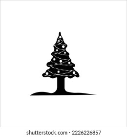 Christmas snow winter tree icon