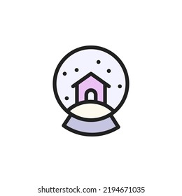 Weihnachtsschneeball Symbol Vektorsymbol für Web.