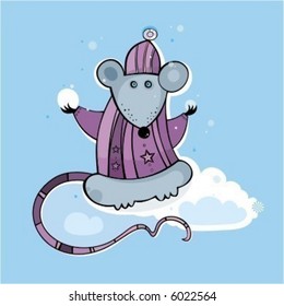 Christmas snowball rat. 
To see more cute rats, please visit my gallery.
