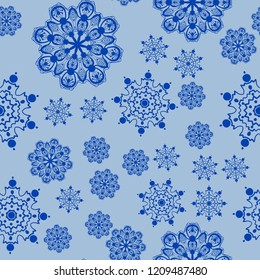 Christmas Snowfall Seamless Tile For Winter Holiday Wrapping Paper