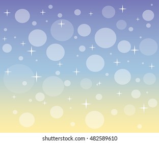 Christmas snowfall at sunset