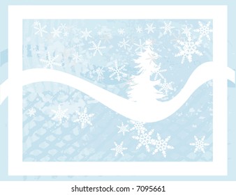 Christmas snowflake abstract background with grunge textures.