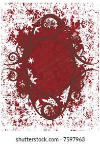 Christmas snowflake abstract background with grunge textures. No gradients.