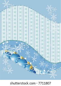Christmas snowflake abstract background with grunge textures and ornaments.