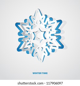 Christmas snowflake applique vector background