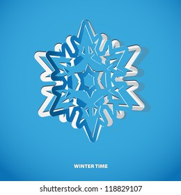 Christmas snowflake applique vector background