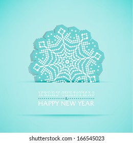 Christmas snowflake applique vector background