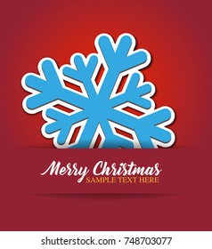 Christmas snowflake applique vector background. Vector card.