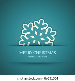 Christmas snowflake applique vector background. Eps 10.