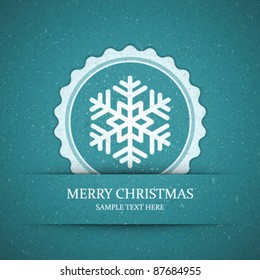 Christmas snowflake applique vector background. Eps 10.