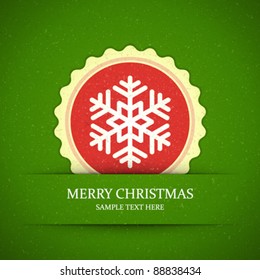 Christmas snowflake applique vector background. Eps 10.