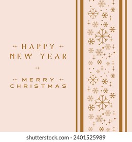 Christmas Snowflake Background. Seamless pattern. Line snowflakes
Modern Holiday Greeting Card