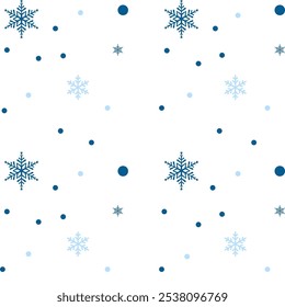 Christmas Snowflake Background. Seamless pattern.