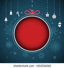 Christmas snowflake background with silver glitter decorations