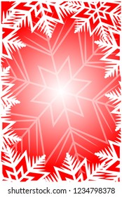 Christmas snowflake background with vector and copy space.