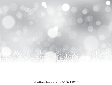 Christmas with snowflake background vector illustration