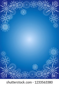 christmas snowflake blue background