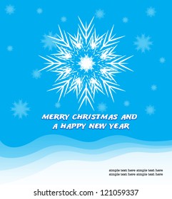 Christmas snowflake celebration card. Eps 10.