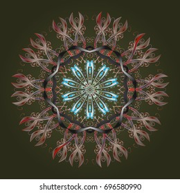 Christmas snowflake decoration. Festive background. Vector illustration.