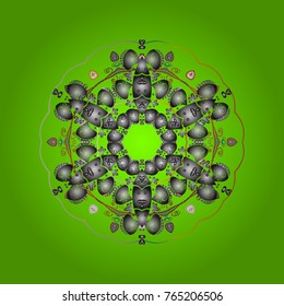 Christmas snowflake of decoration on snow. Christmas festive background. Vector illustration.