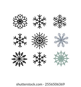 Christmas Snowflake Design template bundle