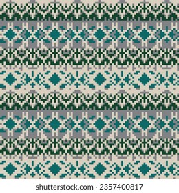 Christmas Snowflake fair isle pattern design for fashion textiles, knitwear and graphics