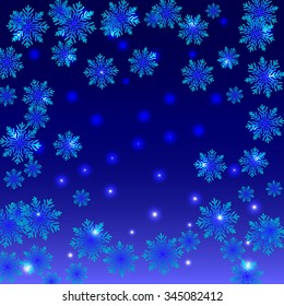 Christmas snowflake falling