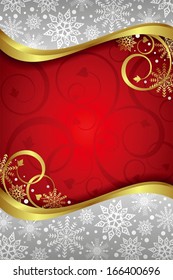 Christmas Snowflake Frame Background