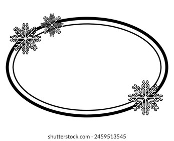 Christmas Snowflake Frame Background Illustration