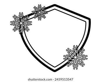 Christmas Snowflake Frame Background Illustration
