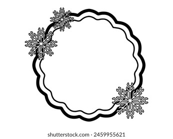 Weihnachtsmusiken Schneeflocke Rahmen Hintergrundabbildung